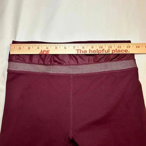 2/$30 Powerhold by Fabletics Medium Burgundy Leggings Yoga Athletic Athleisure - Picture 7 of 9